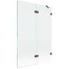Mexen Lunar 2-Wing Bath Screen Right 120 x 150 cm, Transparent, Brushed Gun Grey - 897-120-100-66-00-P
