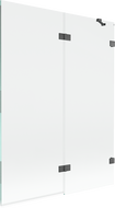 Mexen Lunar 2-wing shower screen right 130 x 150 cm, transparent, gun gray brushed - 897-130-100-66-00-P
