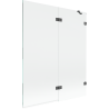 Mexen Lunar 2-panel shower screen, right 140 x 150 cm, transparent, brushed gun gray - 897-140-100-66-00-P