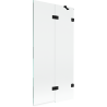 Mexen Lunar Shower Screen 2-Panel Right 90 x 150 cm, Transparent, Black - 897-090-100-70-00-P