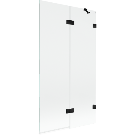 Mexen Lunar 2-winged right shower screen 100 x 150 cm, transparent, black - 897-100-100-70-00-P