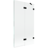 Mexen Lunar 2-Panel Right Shower Screen 100 x 150 cm, Transparent, Black - 897-100-100-70-00-P