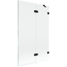 Mexen Lunar 2-panel right shower screen 110 x 150 cm, transparent, black - 897-110-100-70-00-P