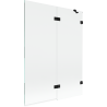 Mexen Lunar 2-panel right shower screen 130 x 150 cm, transparent, black - 897-130-100-70-00-P