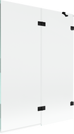 Mexen Lunar shower screen 2-wing right 130 x 150 cm, transparent, black - 897-130-100-70-00-P