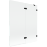 Mexen Lunar 2-panel Right-Hand Shower Screen 140 x 150 cm, Transparent, Black - 897-140-100-70-00-P