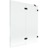 Mexen Lunar 2-wing shower screen right 140 x 150 cm, transparent, black - 897-140-100-70-00-P