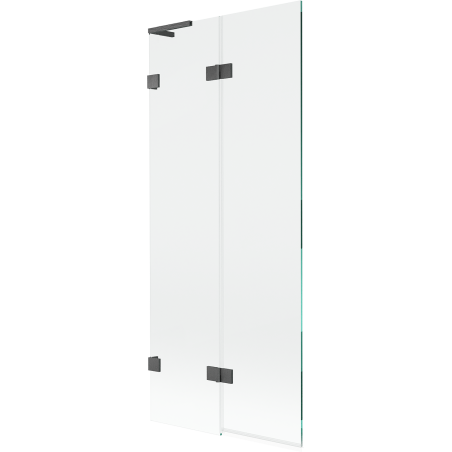 Mexen Lunar L bathtub screen 2-panel left 80 x 150 cm, transparent, brushed gun gray - 897L-080-100-66-00-L