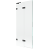 Mexen Lunar L bathtub screen 2-panel left 80 x 150 cm, transparent, brushed gun gray - 897L-080-100-66-00-L
