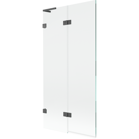 Mexen Lunar L 2-panel left bath screen 90 x 150 cm, transparent, brushed gun grey - 897L-090-100-66-00-L