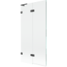 Mexen Lunar L Bath Screen 2-Panel Left 90 x 150 cm, Transparent, Brushed Gun Gray - 897L-090-100-66-00-L