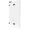 Mexen Lunar L 2-wing left bath screen 90 x 150 cm, transparent, black - 897L-090-100-70-00-L