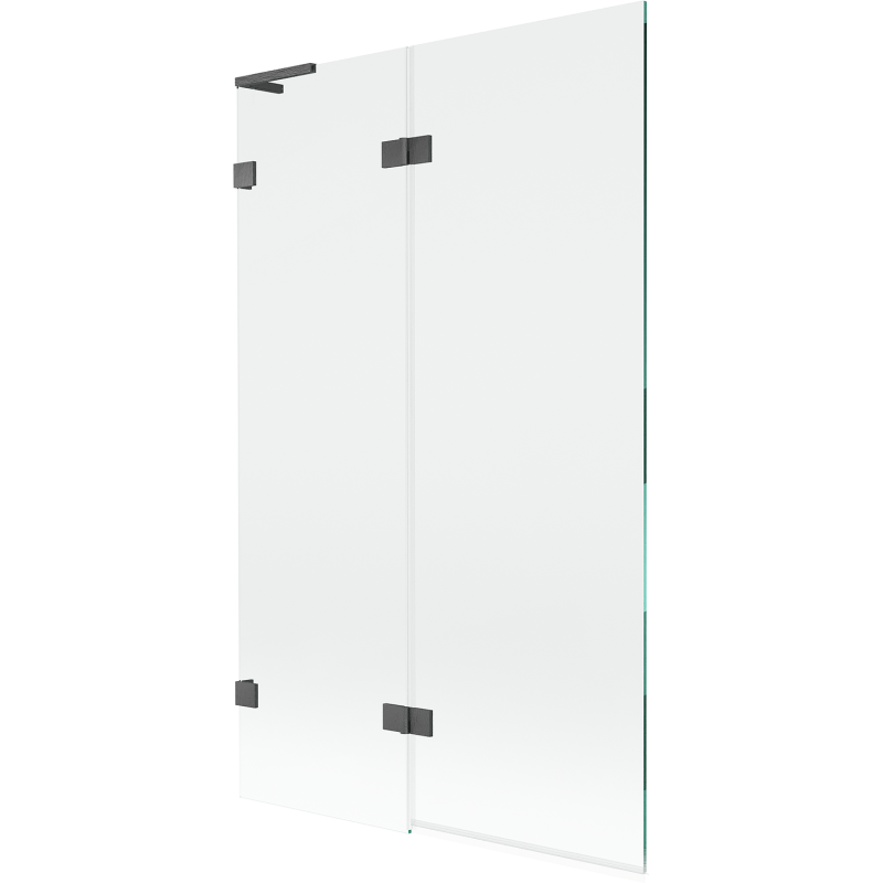 Mexen Lunar L Bath Screen 2-Panel Left 110 x 150 cm, Transparent, Gun Gray Brushed - 897L-110-100-66-00-L