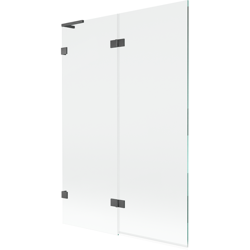 Mexen Lunar L 2-panel left bath screen 120 x 150 cm, transparent, brushed gun gray - 897L-120-100-66-00-L