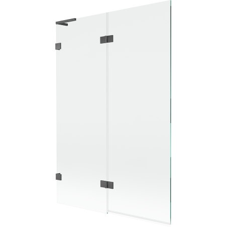 Mexen Lunar L 2-panel left bath screen 120 x 150 cm, transparent, brushed gun gray - 897L-120-100-66-00-L