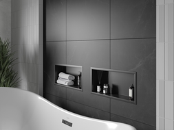 Mexen X-Wall-R shower niche with flange 45 x 20 cm, Black - 1970452010