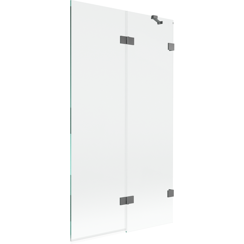 Mexen Lunar 2-panel shower screen right 100 x 150 cm, transparent, gun metal - 897-100-100-95-00-P