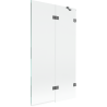 Mexen Lunar 2-panel shower screen right 100 x 150 cm, transparent, gun metal - 897-100-100-95-00-P