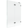 Mexen Lunar 2-Panel Shower Screen Right 120 x 150 cm, Transparent, Gun Metal - 897-120-100-95-00-P