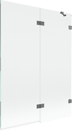 Mexen Lunar 2-panel shower screen right 130 x 150 cm, transparent, gun metal - 897-130-100-95-00-P