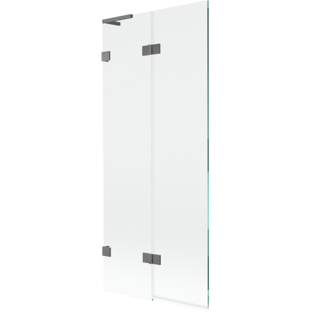 Mexen Lunar L 2-panel left bath screen 80 x 150 cm, transparent, gun metal - 897L-080-100-95-00-L