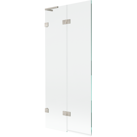 Mexen Lunar L 2-panel left bathtub screen 80 x 150 cm, transparent, brushed nickel - 897L-080-100-97-00-L