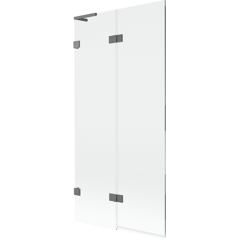 Mexen Lunar L 2-wing left bath screen 90 x 150 cm, transparent, gun metal - 897L-090-100-95-00-L