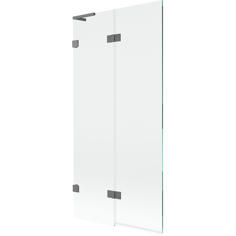 Mexen Lunar L bathtub screen 2-panel left 90 x 150 cm, transparent, gun metal - 897L-090-100-95-00-L