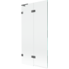 Mexen Lunar L 2-wing left bath screen 90 x 150 cm, transparent, gun metal - 897L-090-100-95-00-L
