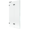 Mexen Lunar L bathtub screen 2-panel left 90 x 150 cm, transparent, gun metal - 897L-090-100-95-00-L