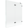 Mexen Lunar 2-panel shower screen right 140 x 150 cm, transparent, gun metal - 897-140-100-95-00-P