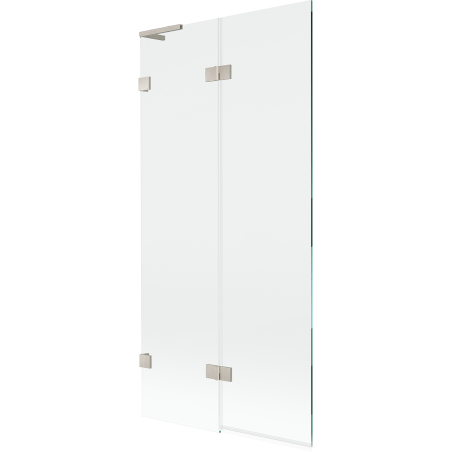 Mexen Lunar L 2-panel left bathtub screen 90 x 150 cm, transparent, brushed nickel - 897L-090-100-97-00-L
