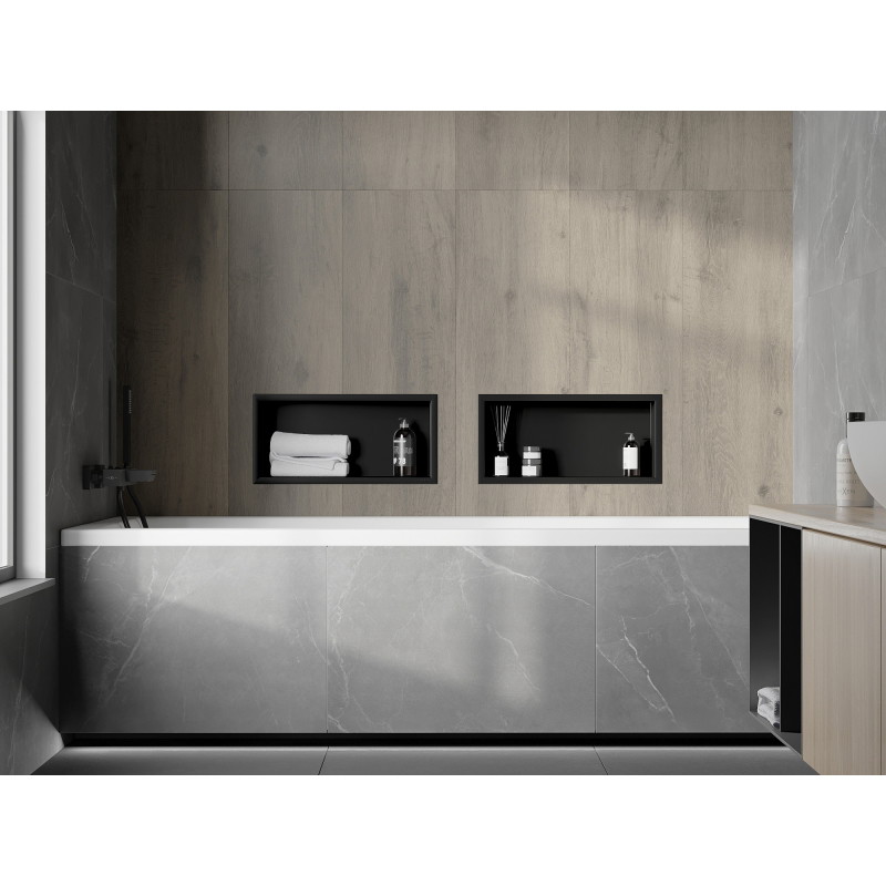Mexen X-Wall-R niche shelf with flange 45 x 20 cm, black - 1970452010