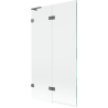 Mexen Lunar L bathtub screen 2-wing left 100 x 150 cm, transparent, gun metal - 897L-100-100-95-00-L