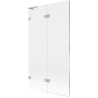 Mexen Lunar L bathtub screen 2-panel left 100 x 150 cm, transparent, brushed nickel - 897L-100-100-97-00-L