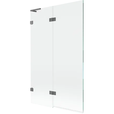 Mexen Lunar L 2-wing left bath screen 110 x 150 cm, transparent, gun metal - 897L-110-100-95-00-L