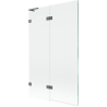 Mexen Lunar L shower screen 2-wing left 110 x 150 cm, transparent, gun metal - 897L-110-100-95-00-L