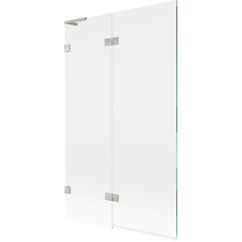 Mexen Lunar L 2-wing left bathtub screen 110 x 150 cm, transparent, brushed nickel - 897L-110-100-97-00-L