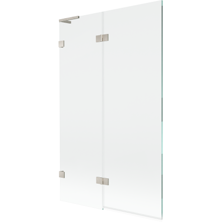 Mexen Lunar L 2-wing left bathtub screen 110 x 150 cm, transparent, brushed nickel - 897L-110-100-97-00-L