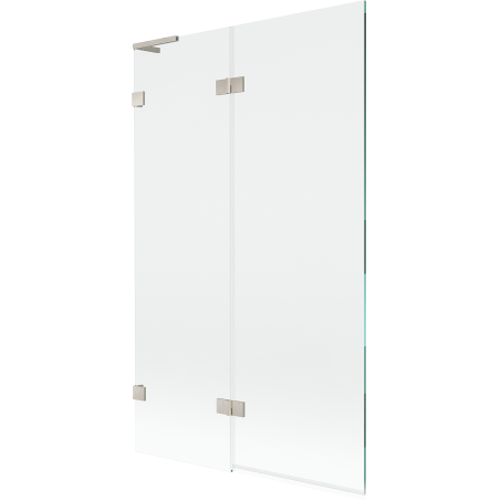 Mexen Lunar L two-panel bath screen left 110 x 150 cm, transparent, brushed nickel - 897L-110-100-97-00-L