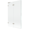 Mexen Lunar L 2-wing left bathtub screen 110 x 150 cm, transparent, brushed nickel - 897L-110-100-97-00-L