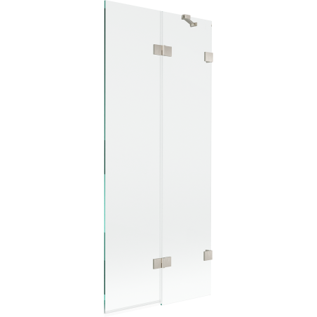 Mexen Lunar 2-panel shower screen right 80 x 150 cm, transparent, brushed nickel - 897-080-100-97-00-P