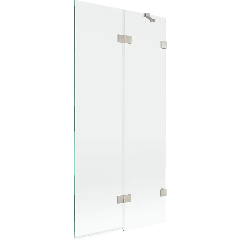 Mexen Lunar 2-wing bath screen right 90 x 150 cm, transparent, brushed nickel - 897-090-100-97-00-P