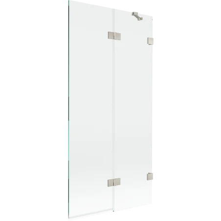 Mexen Lunar 2-wing bath screen right 90 x 150 cm, transparent, brushed nickel - 897-090-100-97-00-P