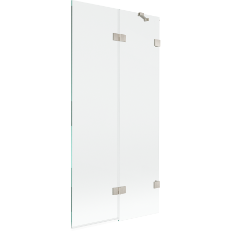 Mexen Lunar Two-Winged Right Shower Screen 90 x 150 cm, Transparent, Brushed Nickel - 897-090-100-97-00-P