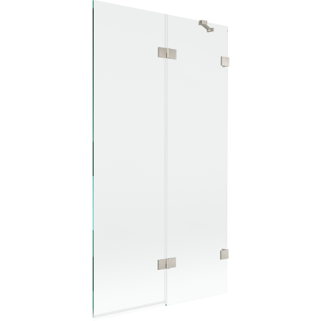 Mexen Lunar 2-panel shower screen right 100 x 150 cm, transparent, brushed nickel - 897-100-100-97-00-P
