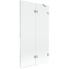 Mexen Lunar 2-panel shower screen right 100 x 150 cm, transparent, brushed nickel - 897-100-100-97-00-P