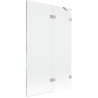 Mexen Lunar 2-wing shower screen right 110 x 150 cm, transparent, brushed nickel - 897-110-100-97-00-P