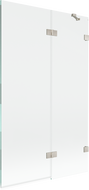 Mexen Lunar 2-panel bath screen, right 110 x 150 cm, transparent, brushed nickel - 897-110-100-97-00-P