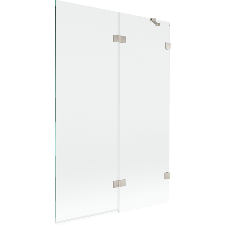Mexen Lunar 2-panel Right Shower Screen 120 x 150 cm, Transparent, Brushed Nickel - 897-120-100-97-00-P